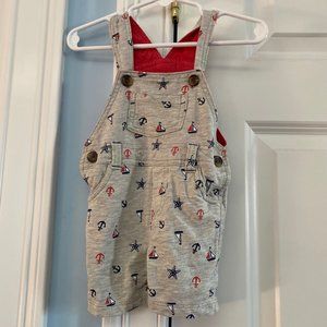Coastal overall shorts for baby - 6-9 months
